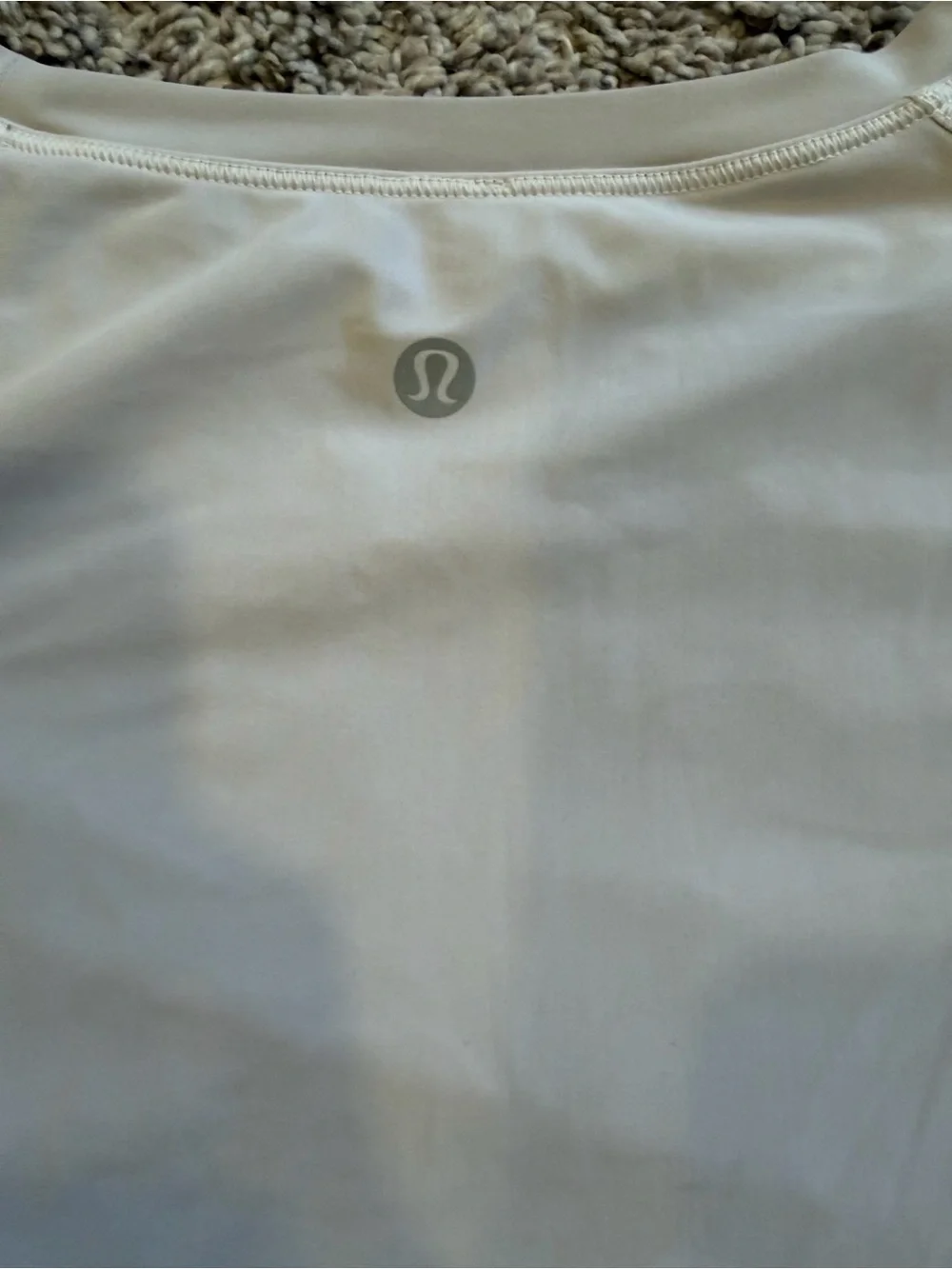 Lululemon Quick Pace Short Sleeve Tee White Size 12 Laser Cut Ventilated Running